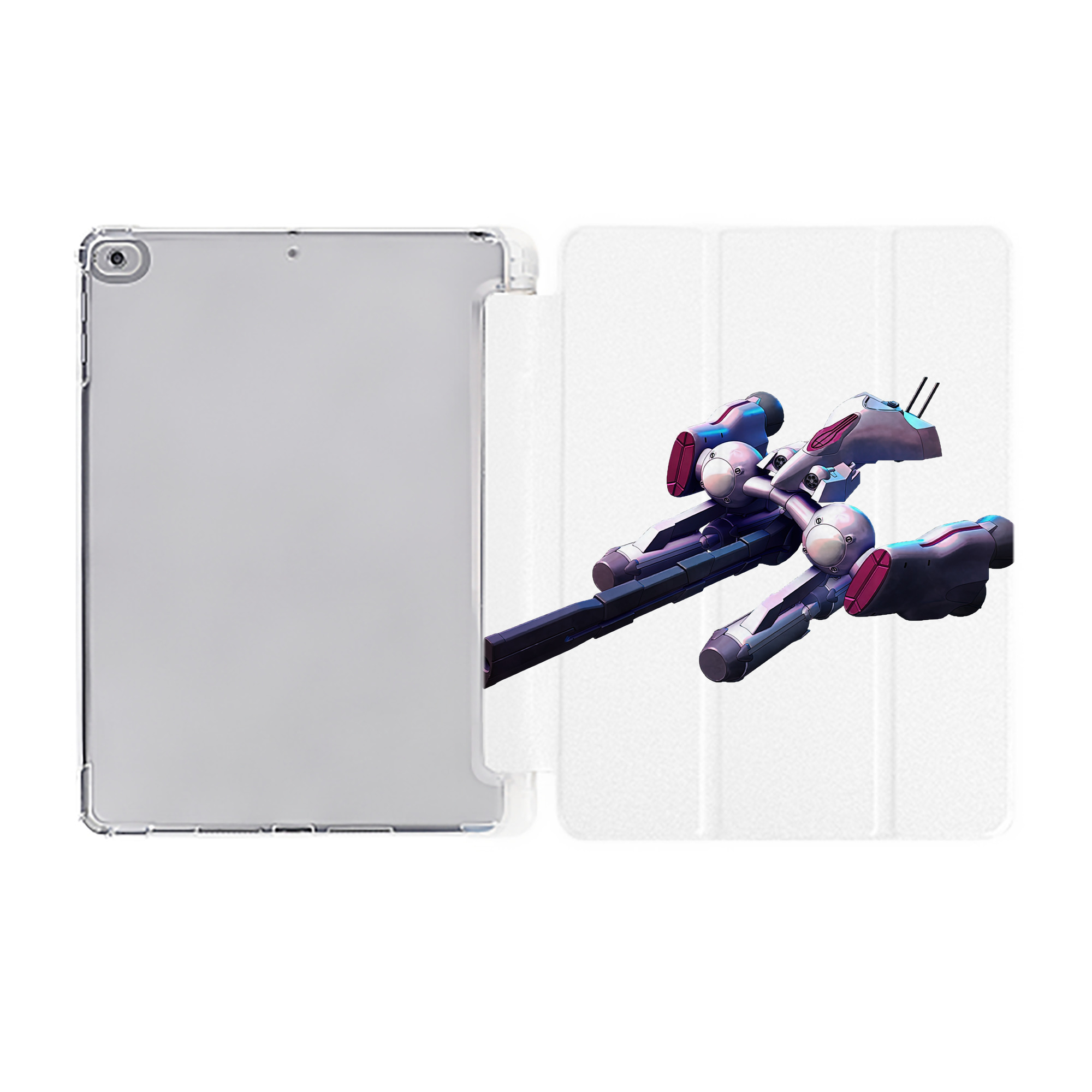 （画像用） 機動戦士ガンダム Mobile Suit Gundam IPad ケース ペン収納付き 三つ折りスタンド PUレザー×シリコン 対応機種9.5/10.5/10.9インチ